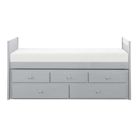 Orion Gray Twin Captains Trundle Bed from Homelegance - Luna Furniture