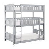 Orion Gray Twin Triple Bunk Bed from Homelegance - Luna Furniture