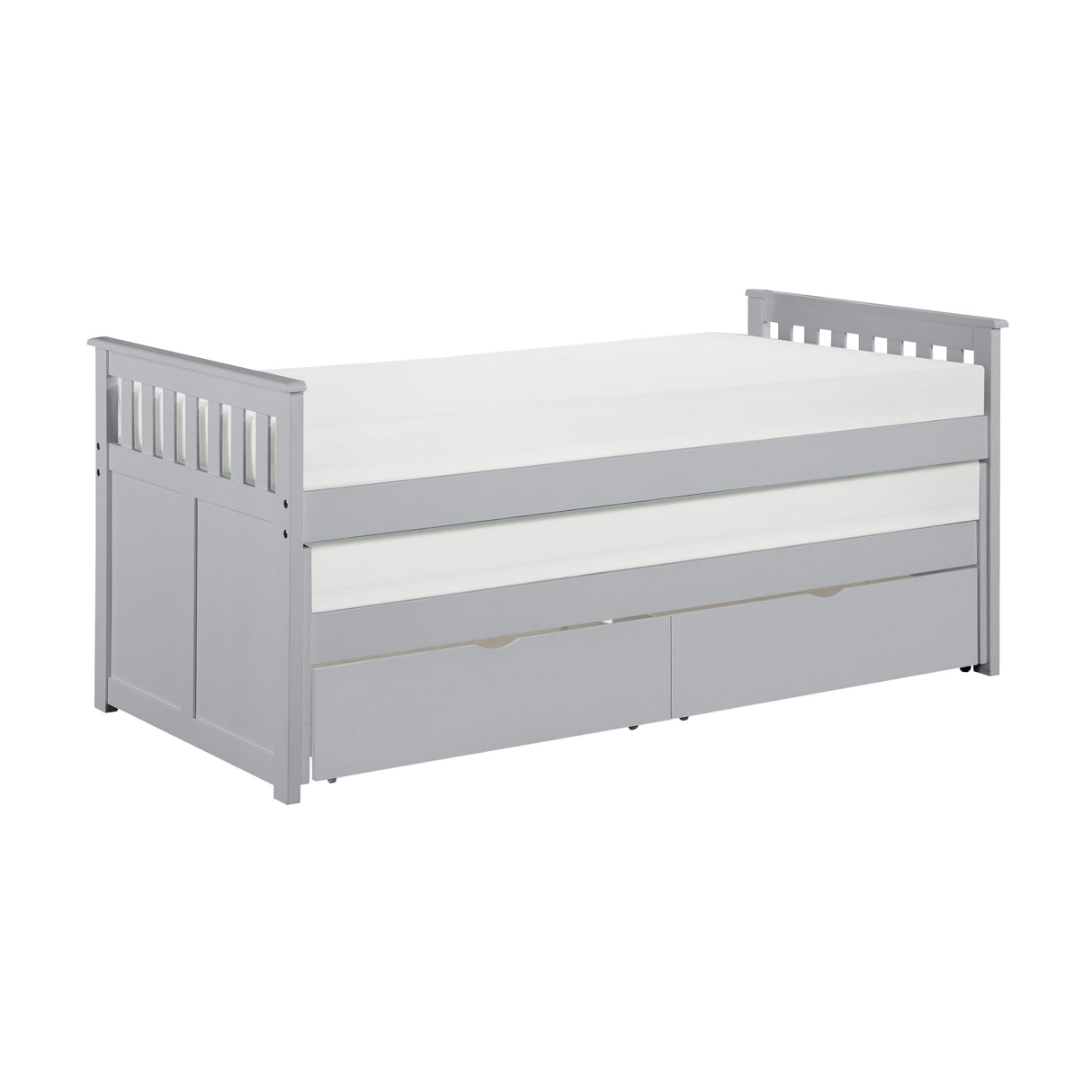 Orion Gray Twin/Twin Bed with Storage Boxes from Homelegance - Luna Furniture
