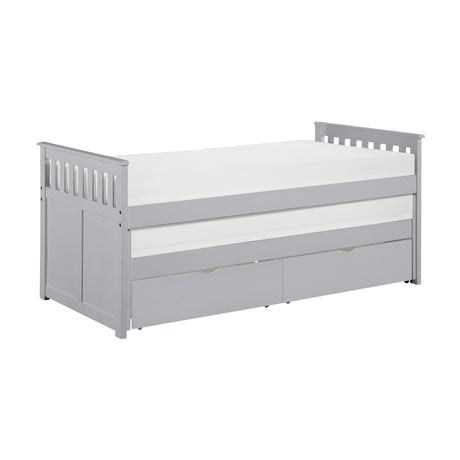 Orion Gray Twin/Twin Bed with Storage Boxes from Homelegance - Luna Furniture