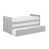 Orion Gray Twin/Twin Bed with Twin Trundle from Homelegance - Luna Furniture