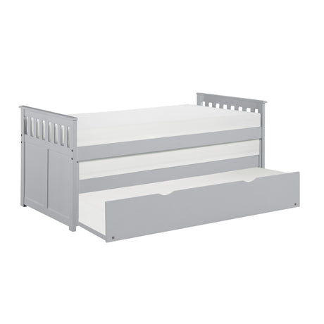 Orion Gray Twin/Twin Bed with Twin Trundle from Homelegance - Luna Furniture