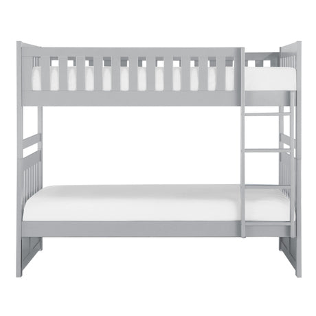 Orion Gray Twin/Twin Bunk Bed from Homelegance - Luna Furniture