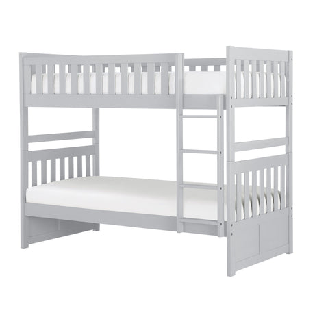 Orion Gray Twin/Twin Bunk Bed from Homelegance - Luna Furniture
