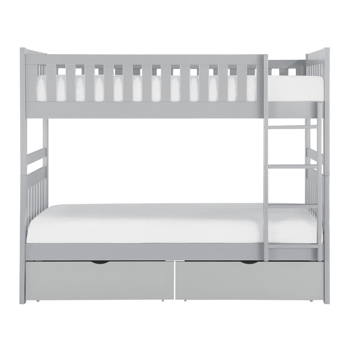 Orion Gray Twin/Twin Bunk Bed with Storage Boxes from Homelegance - Luna Furniture