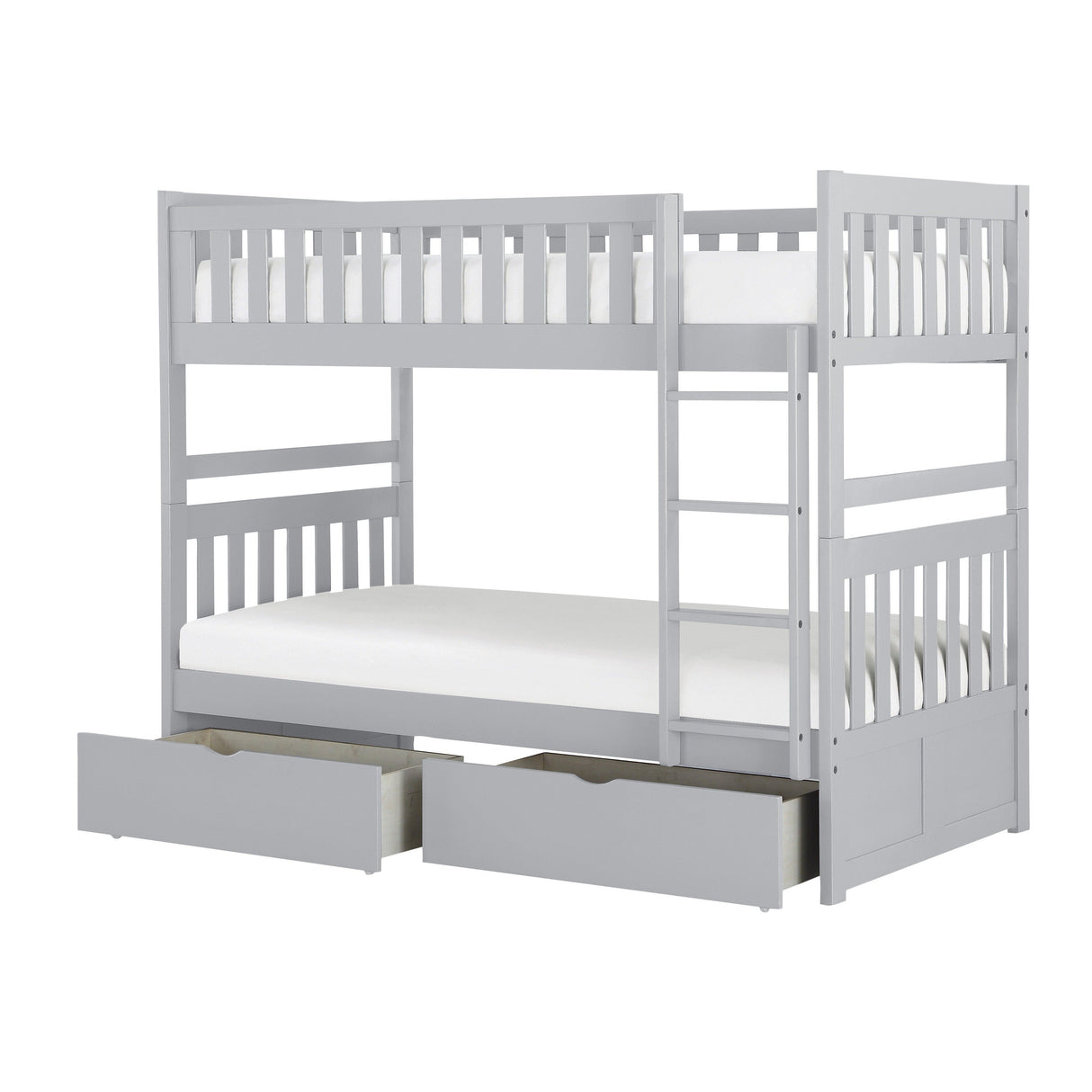 Orion Gray Twin/Twin Bunk Bed with Storage Boxes from Homelegance - Luna Furniture