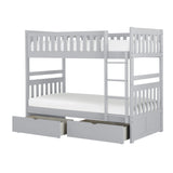 Orion Gray Twin/Twin Bunk Bed with Storage Boxes from Homelegance - Luna Furniture