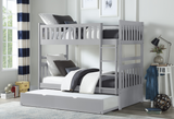 Orion Gray Twin/Twin Bunk Bed with Twin Trundle from Homelegance - Luna Furniture
