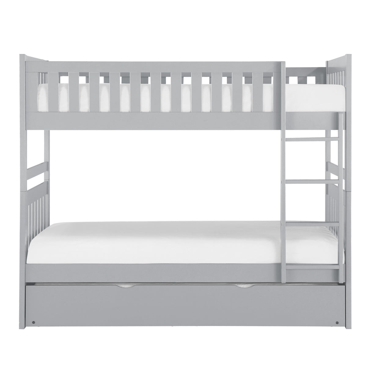 Orion Gray Twin/Twin Bunk Bed with Twin Trundle from Homelegance - Luna Furniture
