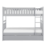 Orion Gray Twin/Twin Bunk Bed with Twin Trundle from Homelegance - Luna Furniture
