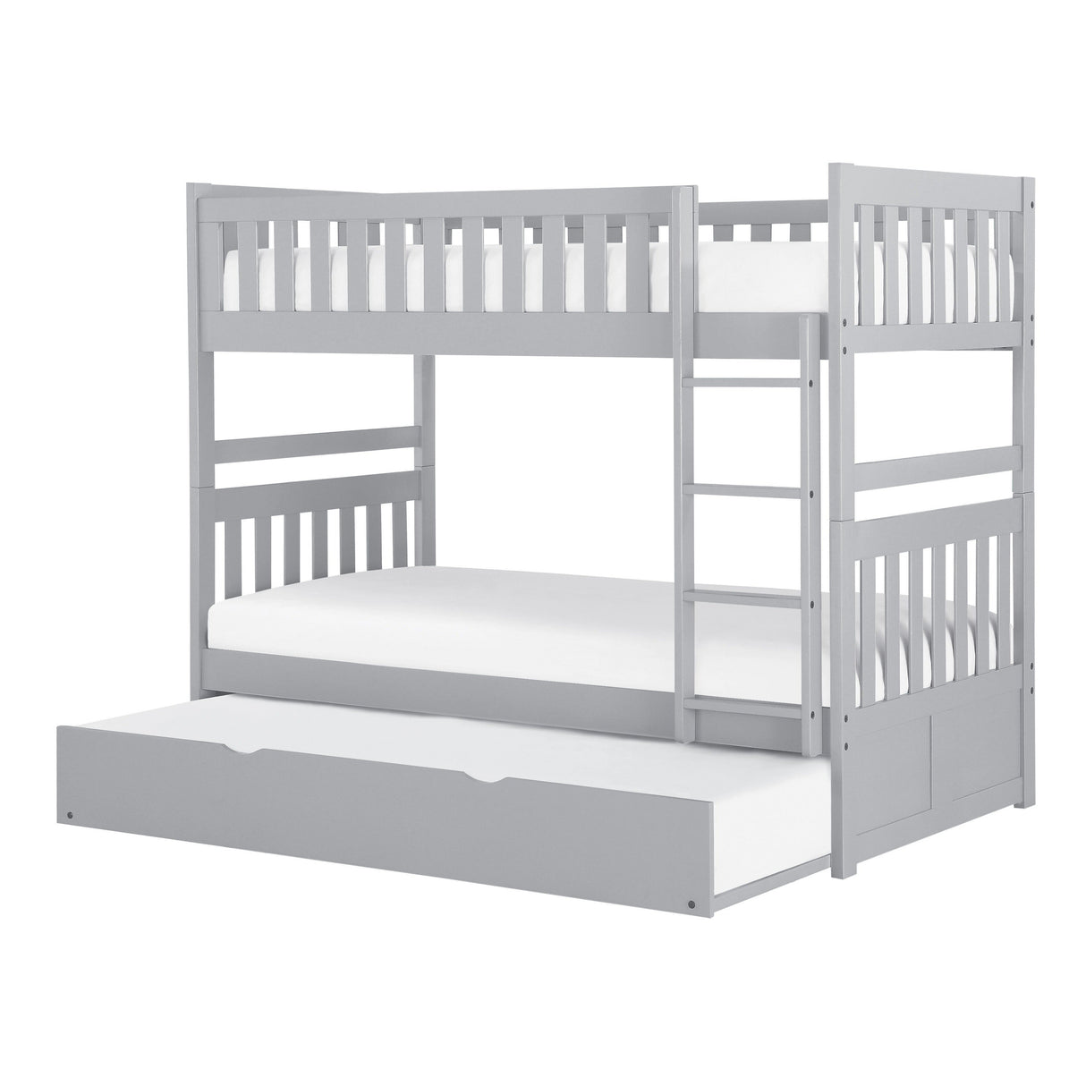 Orion Gray Twin/Twin Bunk Bed with Twin Trundle from Homelegance - Luna Furniture