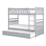 Orion Gray Twin/Twin Bunk Bed with Twin Trundle from Homelegance - Luna Furniture