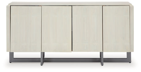 Ornawel Distressed White Accent Cabinet from Ashley - Luna Furniture