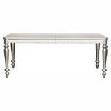 Orsina Silver Mirrored 96" Extendable Dining Table from Homelegance - Luna Furniture