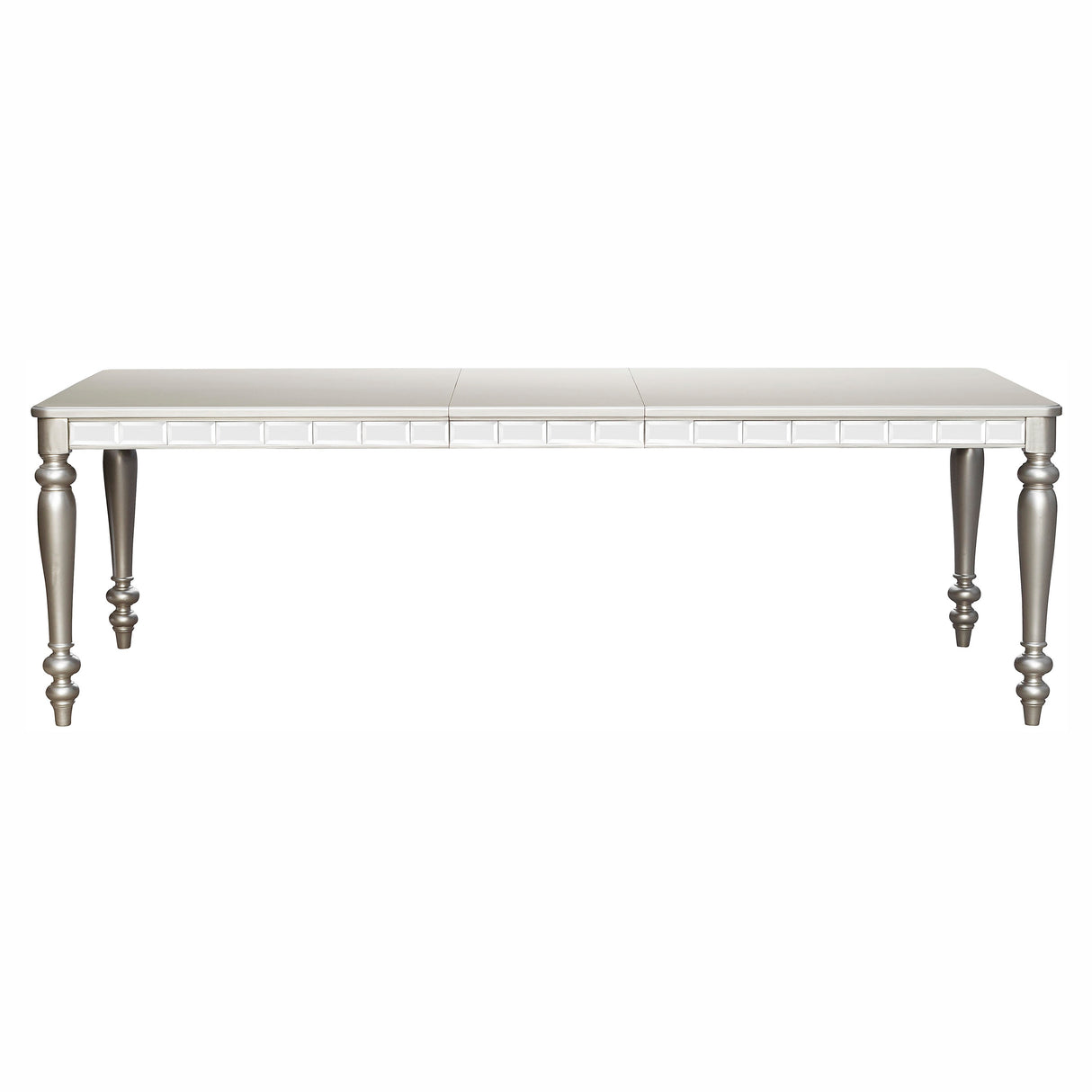 Orsina Silver Mirrored 96" Extendable Dining Table from Homelegance - Luna Furniture