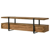 Otto Brown and Gunmetal 4-Drawer Solid Wood 70" TV Stand from Coaster - Luna Furniture