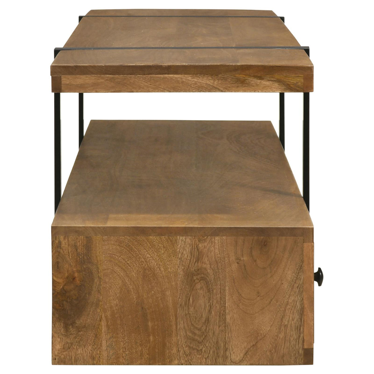 Otto Brown and Gunmetal 4-Drawer Solid Wood 70" TV Stand from Coaster - Luna Furniture
