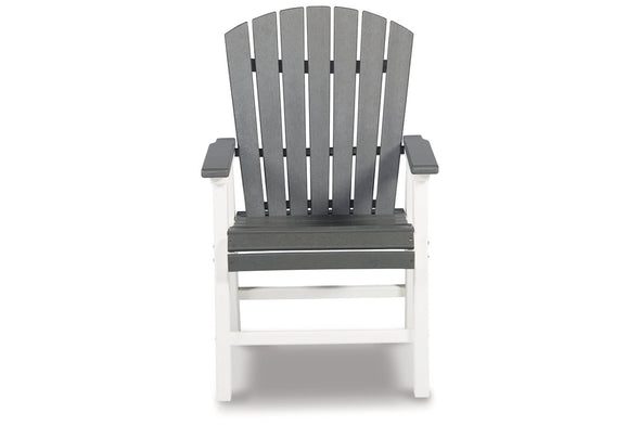 Transville Gray/White Outdoor Dining Arm Chair, Set of 2