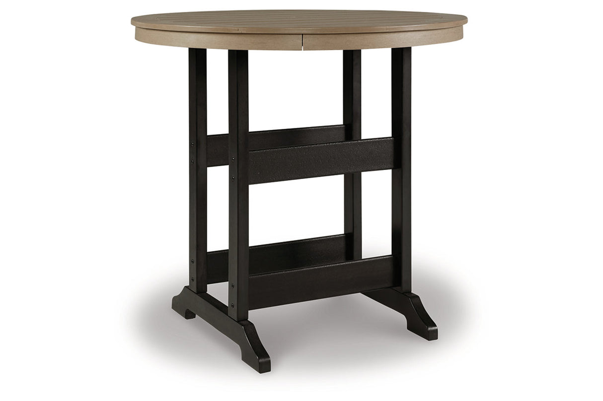 Fairen Trail Black/Driftwood Bar Table from Ashley - Luna Furniture