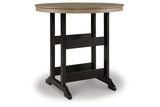 Fairen Trail Black/Driftwood Bar Table from Ashley - Luna Furniture