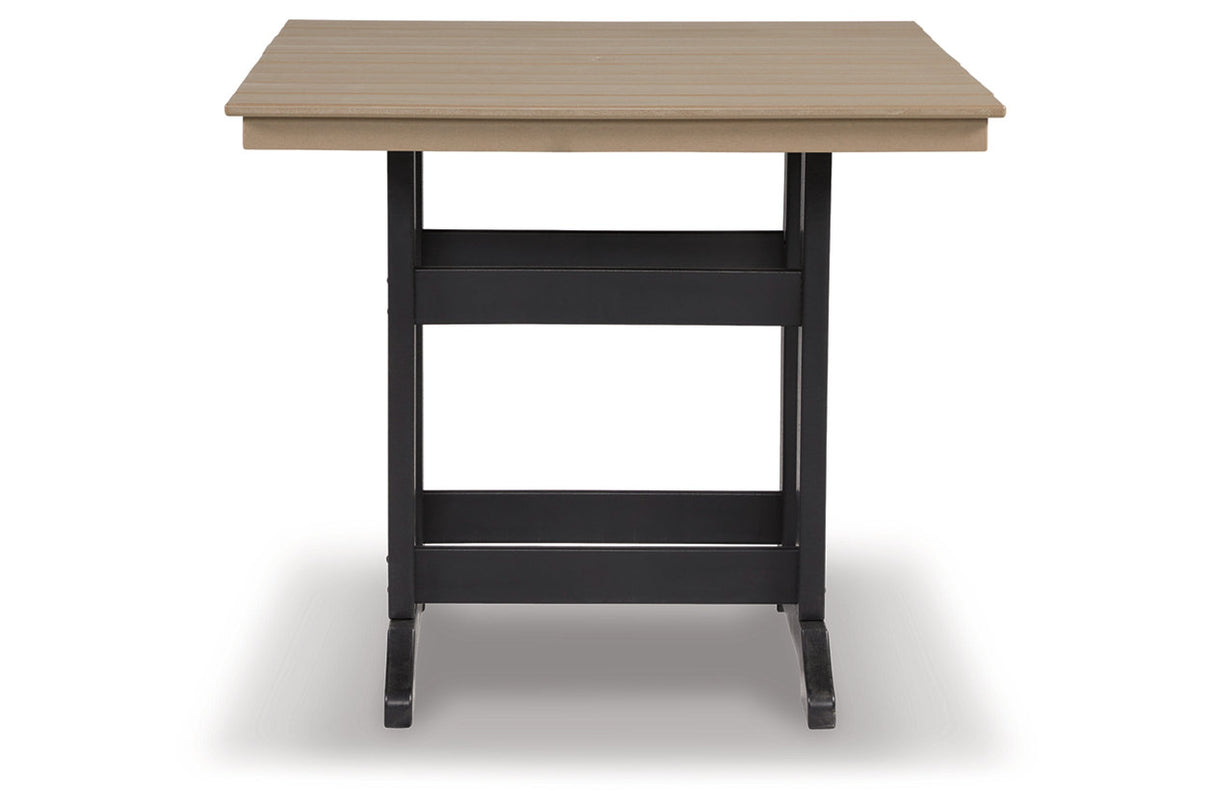Fairen Trail Black/Driftwood Outdoor Counter Height Dining Table