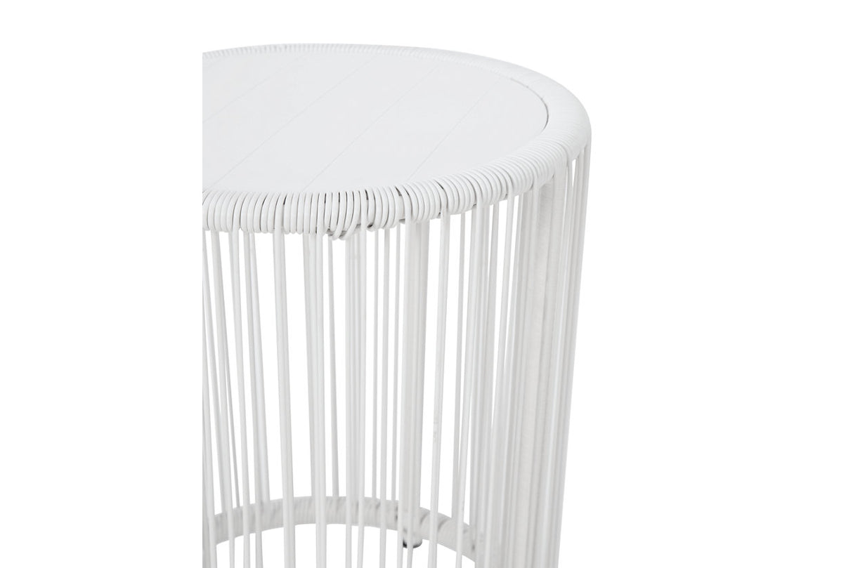 Mandarin Cape White Outdoor Table and Chairs, Set of 3