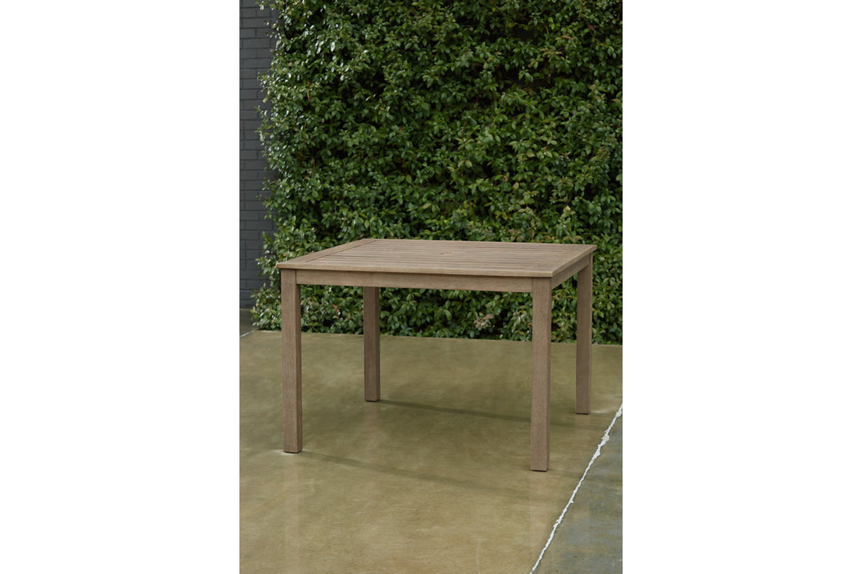 Aria Plains Brown Outdoor Dining Table from Ashley - Luna Furniture