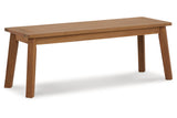 Janiyah Light Brown Outdoor Dining Bench from Ashley - Luna Furniture
