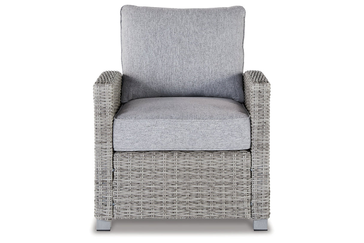 NAPLES BEACH Light Gray Lounge Chair with Cushion