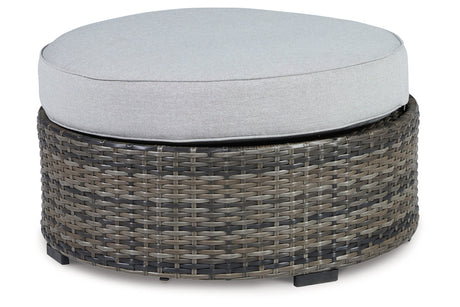 Harbor Court Gray Ottoman with Cushion from Ashley - Luna Furniture