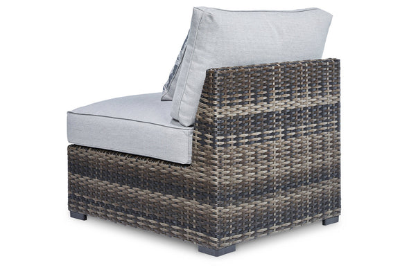 Harbor Court Gray Armless Chair with Cushion, Set of 2