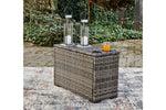 Harbor Court Gray Console with Drink Holders