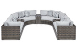 Harbor Court Gray 9-Piece Outdoor Sectional