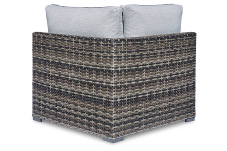 Harbor Court Gray Corner with Cushion from Ashley - Luna Furniture