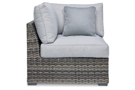 Harbor Court Gray Corner with Cushion from Ashley - Luna Furniture