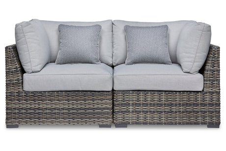 Harbor Court Gray Corner with Cushion from Ashley - Luna Furniture