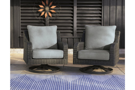 Elite Park Gray Outdoor Swivel Lounge with Cushion from Ashley - Luna Furniture