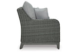 Elite Park Gray Outdoor Loveseat with Cushion