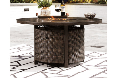 Paradise Trail Medium Brown Fire Pit Table from Ashley - Luna Furniture
