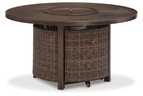 Paradise Trail Medium Brown Fire Pit Table from Ashley - Luna Furniture