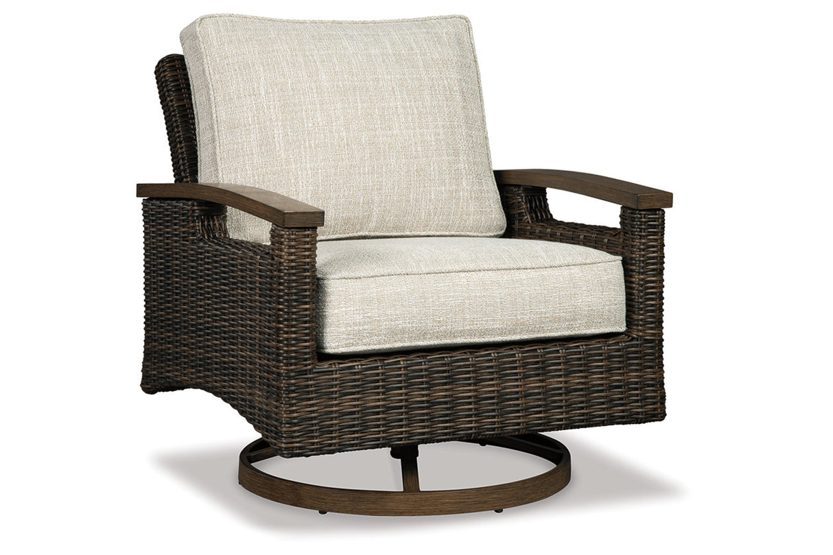 Paradise Trail Medium Brown Swivel Lounge Chair from Ashley - Luna Furniture