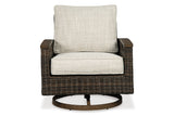 Paradise Trail Medium Brown Swivel Lounge Chair from Ashley - Luna Furniture