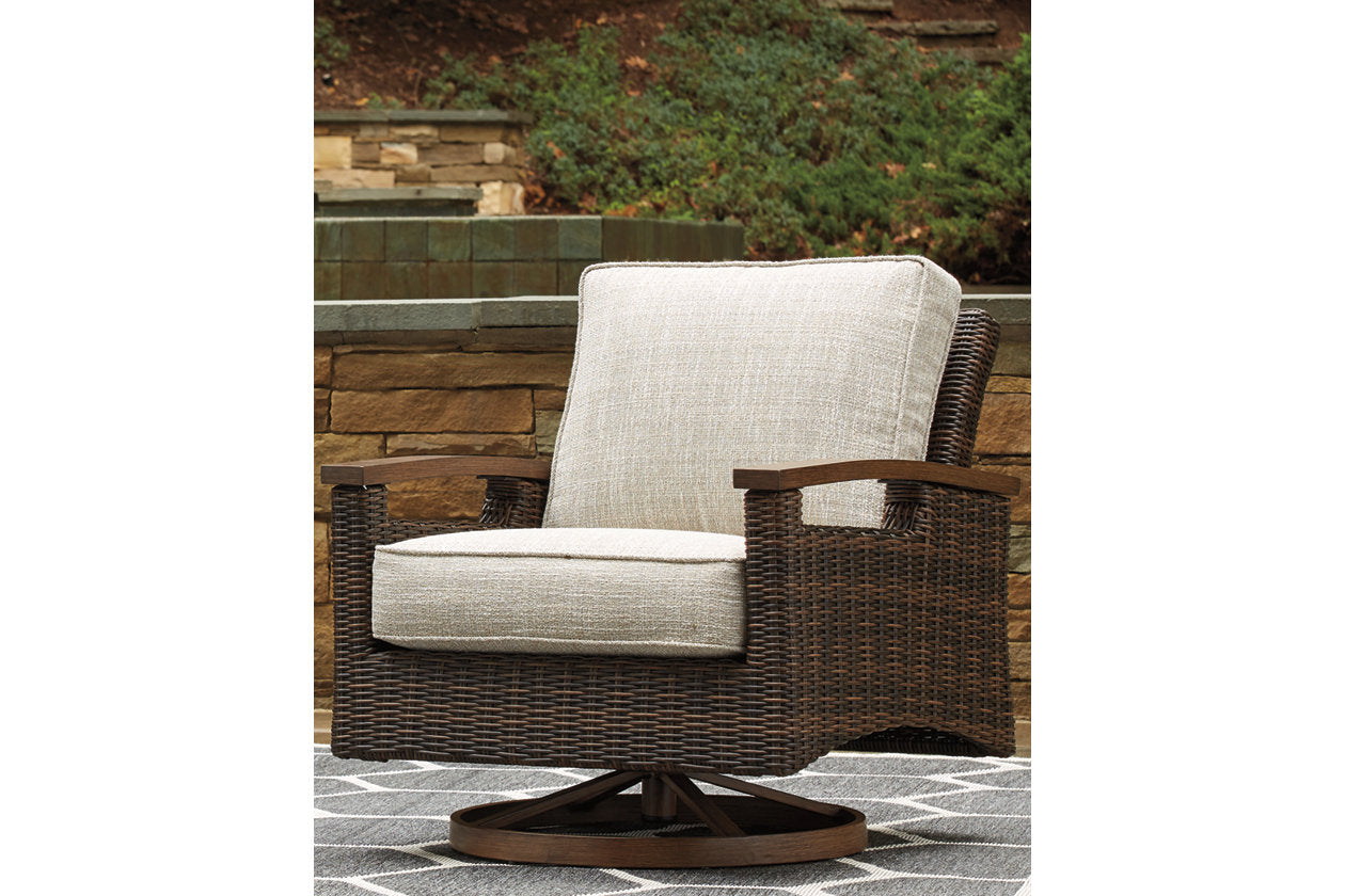 Paradise Trail Medium Brown Swivel Lounge Chair from Ashley - Luna Furniture