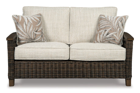 Paradise Trail Medium Brown Loveseat with Cushion from Ashley - Luna Furniture