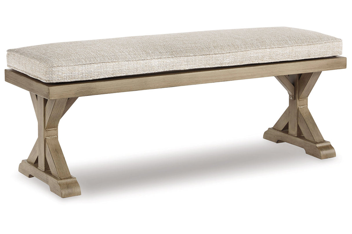 Beachcroft Beige Bench with Cushion from Ashley - Luna Furniture