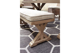 Beachcroft Beige Bench with Cushion from Ashley - Luna Furniture