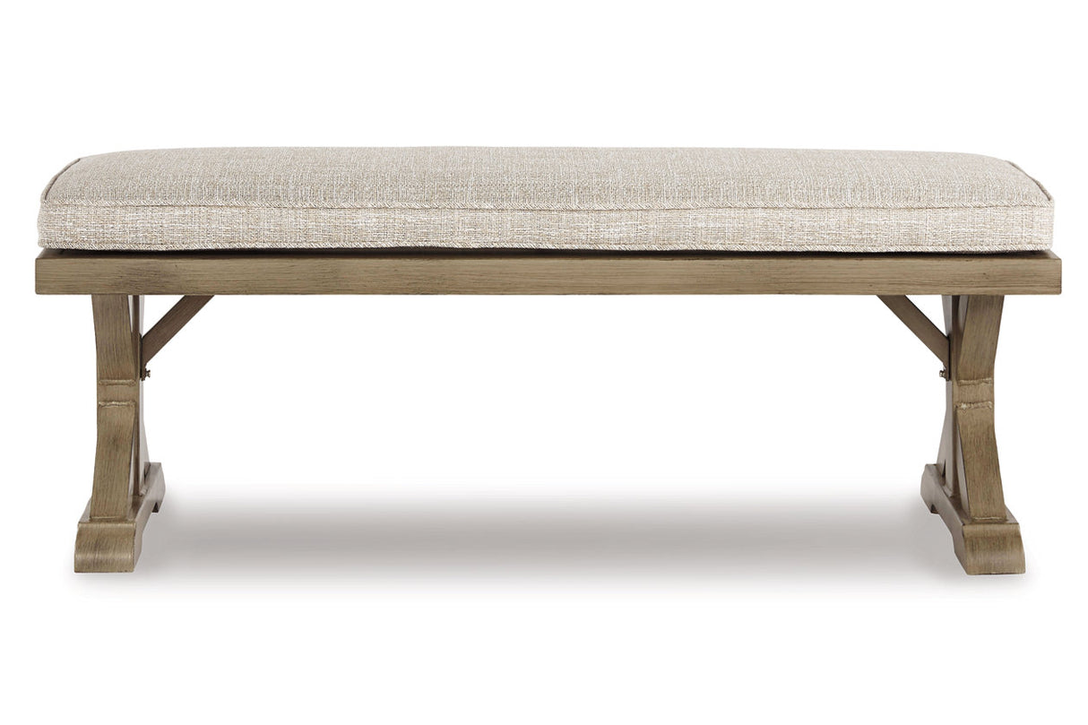 Beachcroft Beige Bench with Cushion -  - Luna Furniture