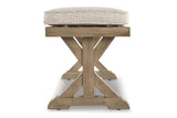 Beachcroft Beige Bench with Cushion from Ashley - Luna Furniture