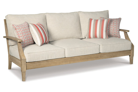 Clare View Beige Sofa with Cushion
