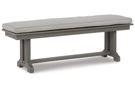 Visola Gray Bench with Cushion from Ashley - Luna Furniture